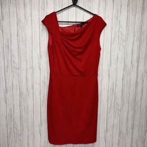 Womens Size S Mango Suit Red Sheath Dress EUC